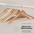Set Of 1, 3, 6, 12 Wood Hanger, Non-Slip Wooden Hangers, Laundry Cloths Wooden Hanger, Solid Wooden Closet Hanger. 