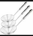Strainer - Frying Strainer - Frying Jaali - Deep Frying Strainer Spoon  - Mesh Net Strainer (3 Sizes are available  3 inch small, 4 inch  medium , 5 inch large). 
