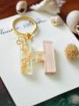 Handmade Resin Alphabet Keychain A-Z Letter. 