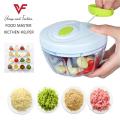 FREE DELIVERY Hand Pull Type Minced Multifunctional Manual Food Chopper Vegetable Chopper Speedy Chopper Easy To Deal Vegetables / Onions / Carrots / Garlic / Pepper / Meat / Puree / Salad / Pesto / Coleslaw Mini Turbo Chopper & Cutter. 