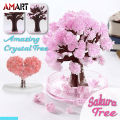 Magic Growing Tree Paper Sakura Crystal Trees Desktop Cherry Blossom Toys. 
