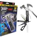 Tac Tool all in One Survival Camping Tool-stainless steel 18-in-1 multitool-black-6"5. 