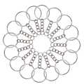 100 Key Rings with Chain and Open Jump Rings for Crafts - Bulk Metal Key Chain Ring Base for DIY Keychain Making. 