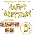 Happy Birthday Decoration Kit Combo 57Pcs for Silver and Golden HBD Letter Foil Balloons Heart Foil Kids Adults. 