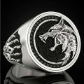 Wholesale Hip Hop Mens Gold Signet Rings Fashion Punk Classic Domineering Wolf Head Trendy Men's Ring. 