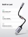 UGREEN USB to 3.5mm Jack Audio Adapter USB Sound Card Support Mic TRRS Headphone DAC 24bit 96kHz Nylon Braided USB to Aux Jack Compatible with Windows Mac Linux PC PS5 PS4 Switch Speaker, 9.8 Inch. 