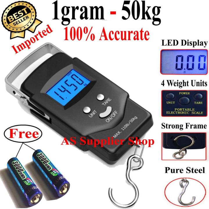 Imported Portable Electronic Digital Hook Scale Hanging Scale Fishing Scale Luggage Bag Scale Digital Pocket Scale Digital Kitchen Scale Digital Weight Machine Weight Scale Digital Weighing Scale Weighing Machine Digital Mini Small Scale Weight Machine