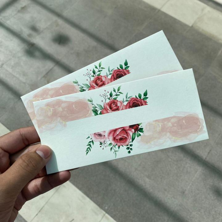MyKitab - Money Envelopes (6.5 x 3 inch), Ideal for Weddings, Engagements & Eidi. Branded Gift Envelopes. (Pack of 10)-Ys2310