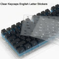 Clear Keycaps Alphabet Stickers Custom Mechanical Keyboard Side Engraved English Letter Font ABS Keycap Stickers with Tweezers. 
