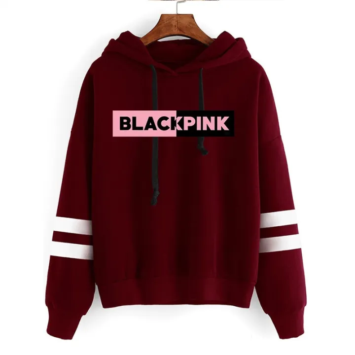Black%20pink%20pullover%20fleece%20hoodie%20for%20women%20-%20Image%205