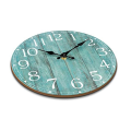 Wall Clock - Teal Green Wall Clocks Battery Operated Silent Non-Ticking - Turquoise Clock Decorative for Patio Office Easy to Use 25cmx25cm. 