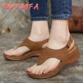 Summer Women Fashion Clip Toe Wave Embroidery Sandals. 