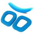 Blau Ersatz Stirnband Pads Ohrpolster fuer Logitech G430 G930. 