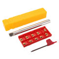 ZOROOM 300R C14-14-130 Milling Cutter Tool Holder 12 x 130Mm + 10Pcs Apmt1135Pder Inserts + Wrench For Cnc Milling Machine. 