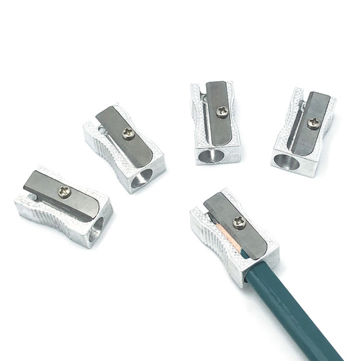 Single hole metal pencil sharpener stainless steel pencil sharpener Stationery Queena