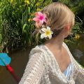 New 2025 Flower Hair Clip Candy Color Hair Claw for Women Accessories. 