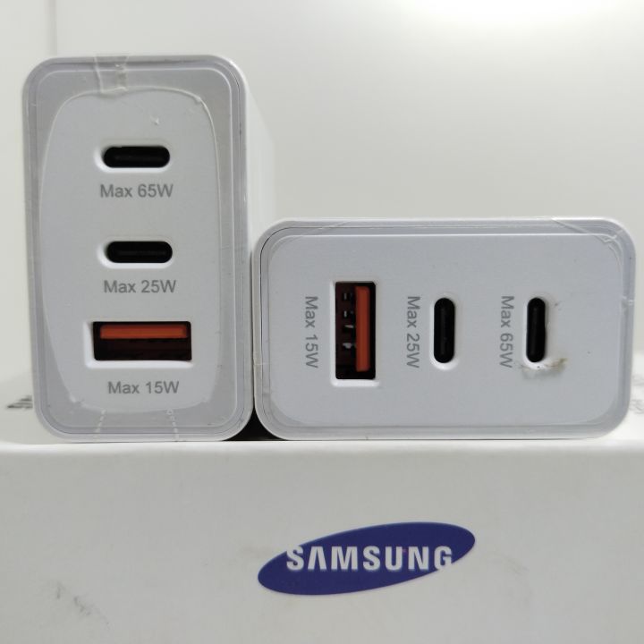 Samsung 65W PD Super Fast Charging Adapter with Type-C and USB