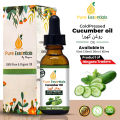 Cucumber Oil - Cold Pressed Cucumber Oil, 100% Pure Moisturizing Oil, Promotes Healthy-Looking Skin, Unscented Oil - Cold Pressed Virgin  - Organic Cucumber Oil - Certified Organic,100% Pure & Natural, Glass Bottle w/Glass dropper - Pure Essentials. 