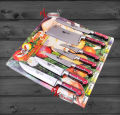 Best quality imported 7-piece kitchen/chef knife set for peeling knife accessories Cooking knives with a Wooden Handle in Multiple Layers. 