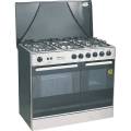 Welcome 5 Burner Gas Cooking Range WC-786 - Black and Grey. 