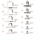 Stainless Steel Round Steel Clip Strong Multi-size Mountain Clip Metal Dovetail Clip Paper Clip Stationery. 