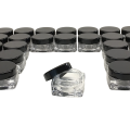 Calligraphy Ink Pot Jar 1 Set-12Pcs Clear Transparent Round Jars/Box Organizers Containers Calligraphy Ink. 