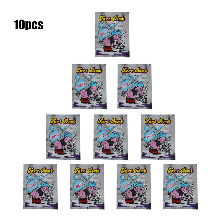 10 Pieces Smelly Fart Bomb Bag Fool Toy Novelty Prank Someone Stink Exploding Suitable For Holiday Celebrations