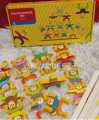 Double Side Cartoon Tiger Jenga – Balancing Game / Wooden Craft. 