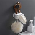 Self Adhesive Soap Tray Holder Container Wall Mounted Shape Plastic Bathroom Accessories Soap Dish Drain Storage Box. 