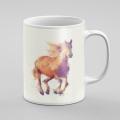 Coffee Mug / Tea Cup - Mustang Horse Sketch - Mug With Art - SKINLEE-436-4-1. 