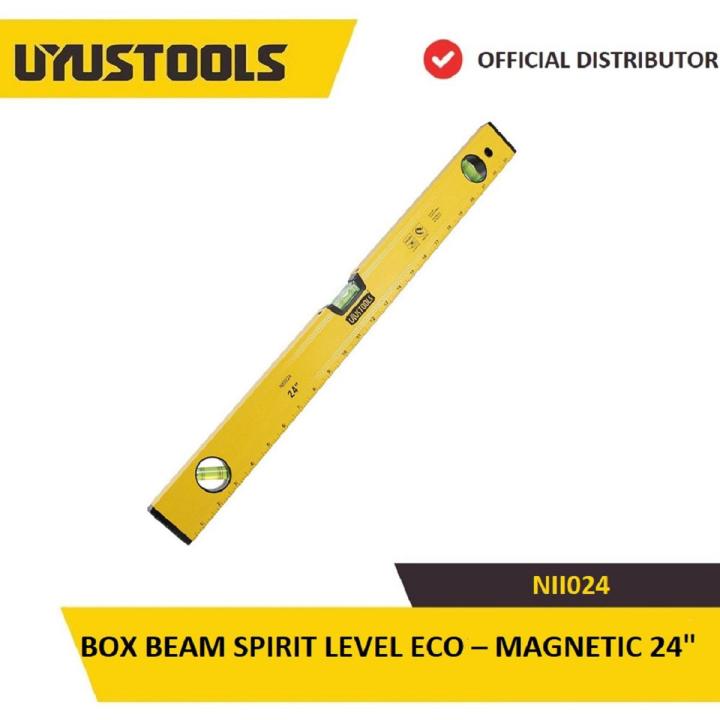 UYUSTOOLS NII024 BOX BEAM SPIRIT LEVEL ECO – MAGNETIC 24"