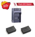 Combo Pack Of 3 Items  -  2x Battery For Canon 750D 760D Lp-E17 Lpe17 + 1x Charger 800D 77D M3 M5 200D. 