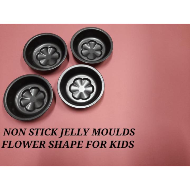 Pack of 4 Pcs - Non Stick Jelly moulds 4.5 inch baking cake cookies kids fun bakery cake use for parties