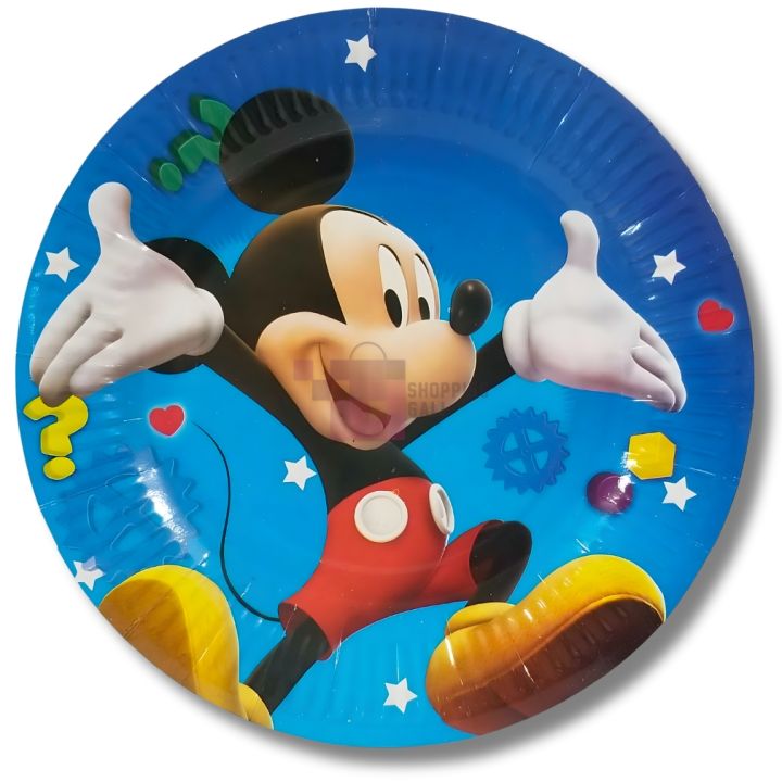 Mickey Mouse Paper Plates - 9 Inch - Mickey Mouse Themed Party - Blue - Boys - Pack Of 10