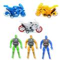 6 Pcs Set - Pull Back Motorcycle Vehicle With Rider Man Toys Motor Bike Model Toys. 