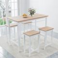 4 Person Dining Table Set, Kitchen Table and Chairs for 4, Bar Table with Stools, Bar Height Table. 