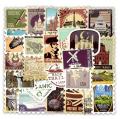 10 Pcs/Pack Retro Travel Stamp Postage Building Waterproof decal Stickers for Laptop Car Bike Mobile PC TV Fridge Guitar Skateboard. 