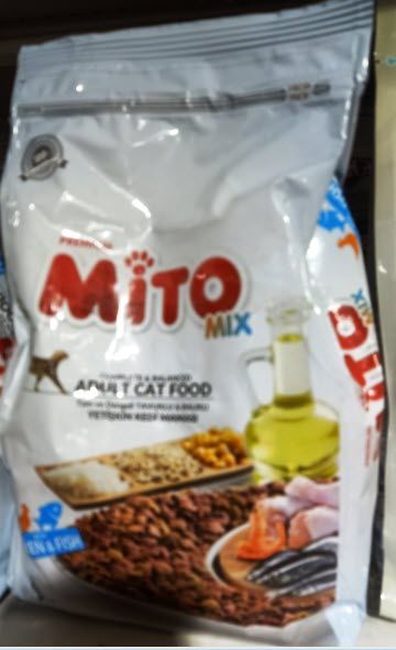 Mito Mix Adult Cat Food 1KG Chicken & Fish Made in Turkey