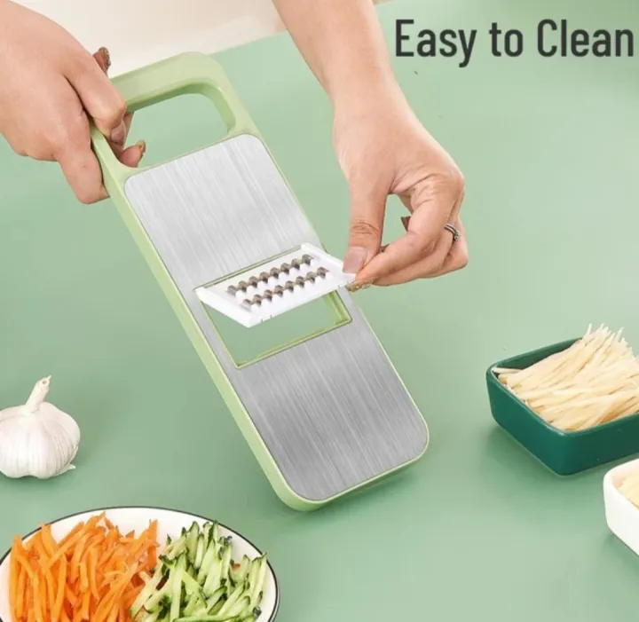 5 In 1 Multifunction Vegetable Cutter, Vegetable Slicer, Stainless Steel Vegetable Cutter With Hand Protectors, Vegetable Grater