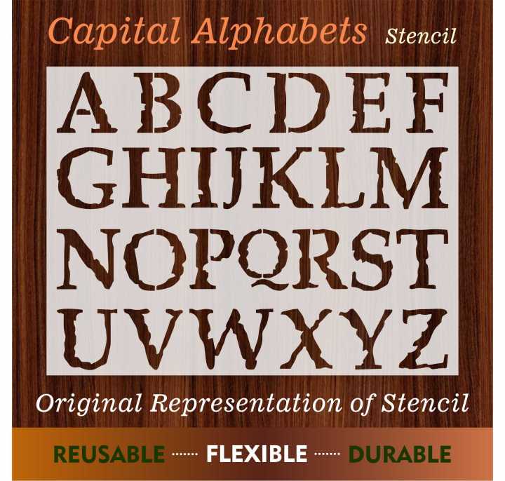 Alphabets 1 Pcs Reusable Stencil For wall Painting Art DIY Home Decor, Album Crafts and Canvas ID 433