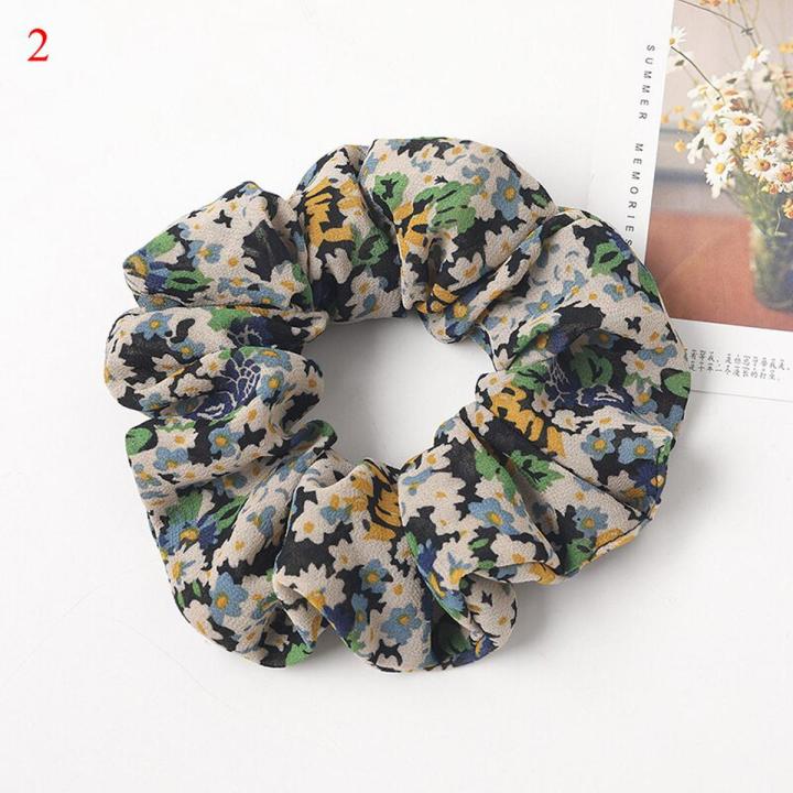 Women Fruit Print Hair Ties Scrunchies Girls Ponytail Hair Holder Rope Bands Fashion Cute Hair Accessories Rubber Bands Headwear