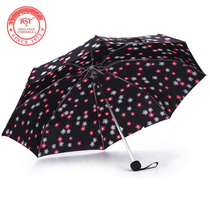 RST Manual 5 folding mini pocket umbrella Women sun resistant  light umbrella girl portable Outdoor windproof Umbrella lady waterproof travel umbrella