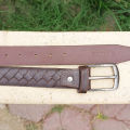 Handmade Weaving Dress Leather Belt For Men. 
