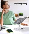 ZAW Adjustable Tablet Stand, Stylish & Ergonomic iPad Pro Holder, Computer Table Accessories, Acrylic iPad Mount, (ZTH-250) Compatible with 12.9 Air Mini 4 3 2, Nexus, Tab (8-13"). 