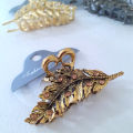 Deal of 2 Stylish Metal Gold-Plated Rust Free Multi-color Hair Catchers- Hair Accessories For Girls and Women. 