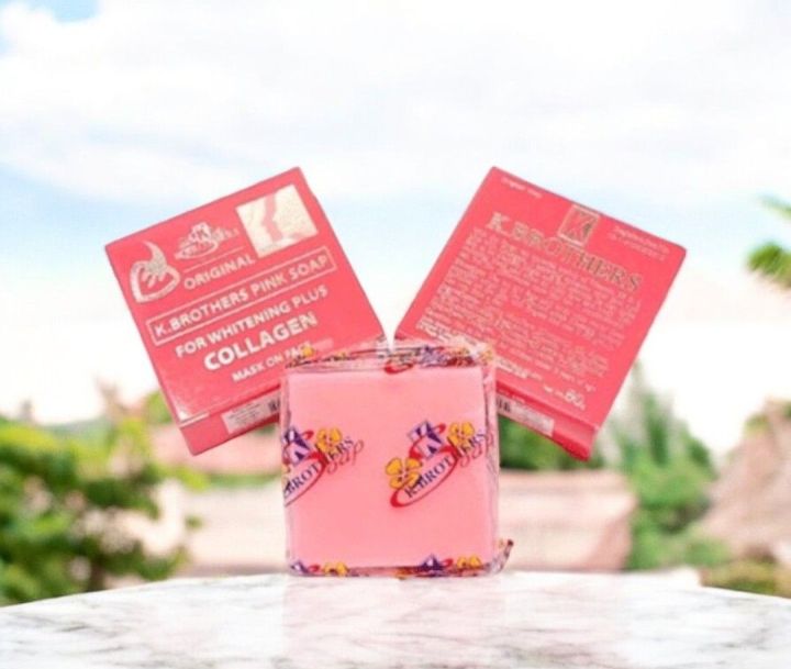 K.Brothers%20Original%20Pink%20Soap%20For%20Whitening%20Plus%20Collagen%20Mask%20on%20Face%20-%20Image%206