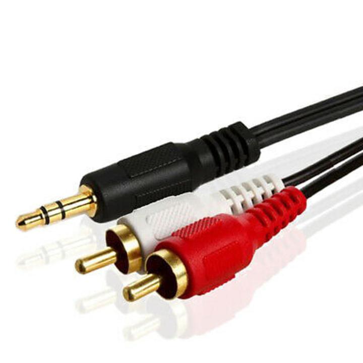 3.5mm Stereo Male to Male 2 RCA Audio Speaker AUX Cable Cord 2 in 1 Audio Cable for MP3 MP4 Cell phone