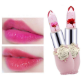 Transparent Flower Jelly Lipstick Temperature Change Color Long Lasting Waterproof. 