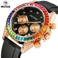 Pintime brand fashion business luxury, timepiece, silicone, quartz men's watch. 