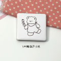 Manufacturers supply cute cartoon double-sided folding portable small mirror carry-on bag treasure cosmetic mirror LOGO pattern. 